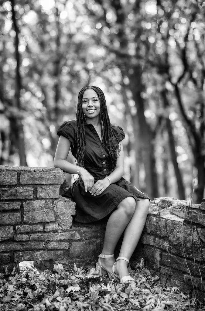 Chicago Senior Photographer 36 A black and white photo of a beautiful high school senior girl photographed by Marmalade Photography