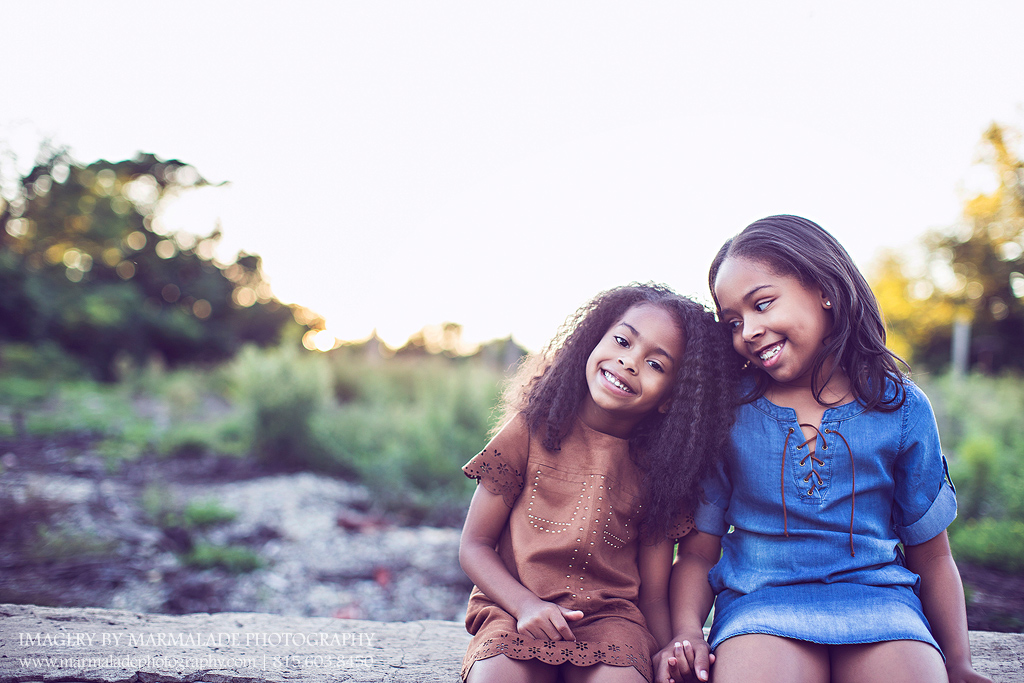 Chicago and Suburban Child Photographer 6 Flossmoor family photographer - sisters portrait on location by Marmalade Photography