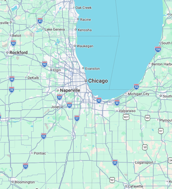 Service area map for Marmalade Photography