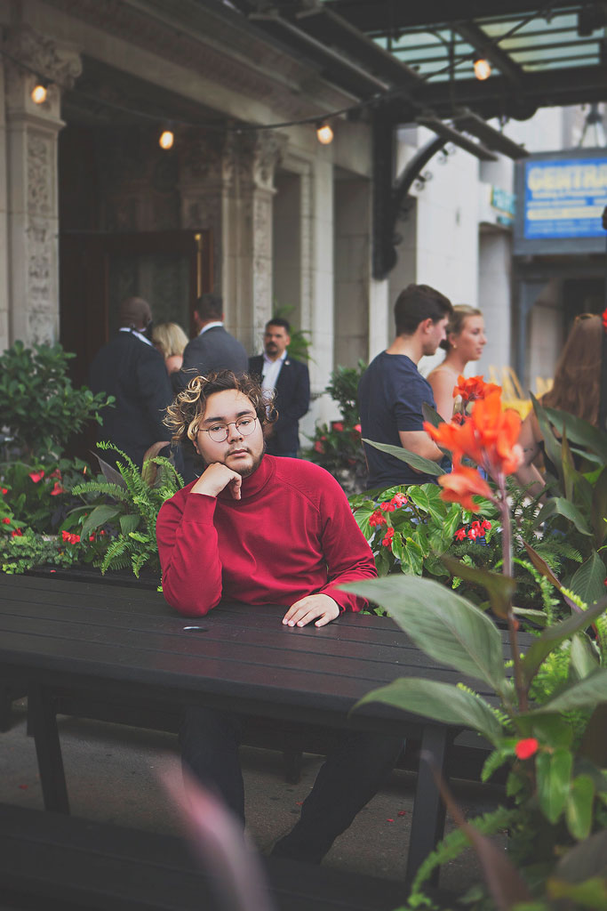 Chicago Senior Photographer 8 This senior boy was photographed tableside along Michigan Avenue in Chicago by senior photographer Marmalade Photography