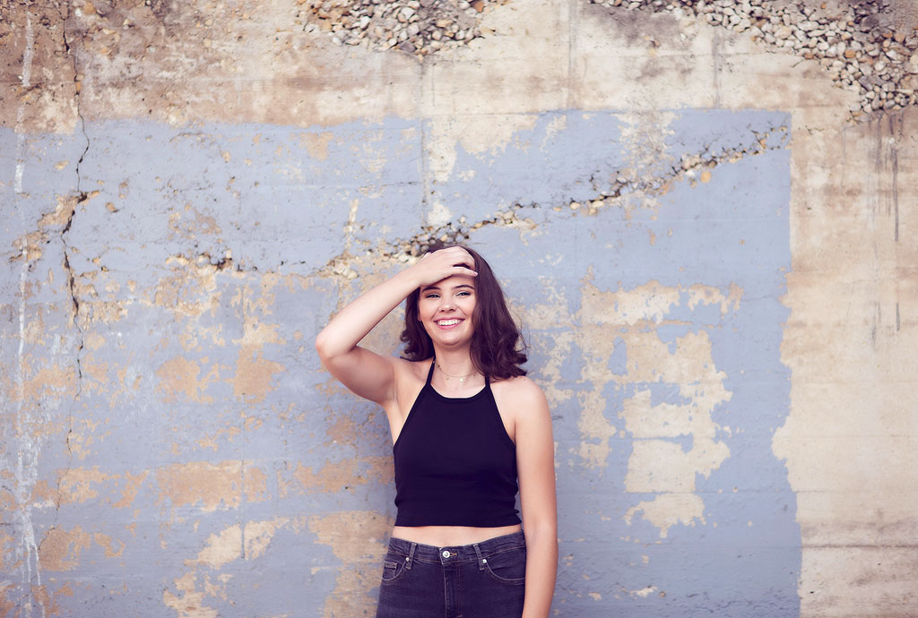 Chicago Senior Photographer 30 Immaculate Conception senior photographed in an old downtown setting by Chicago high school senior photographer Marmalade Photography