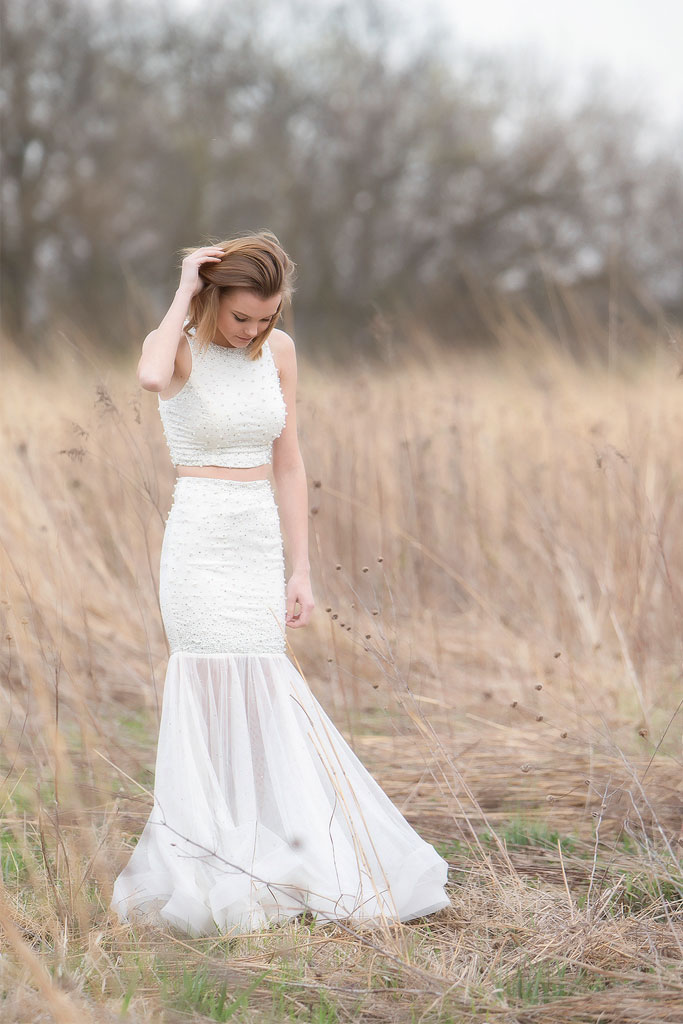 Chicago Senior Photographer 42 Southwest Suburban senior photographer - senior girl in a prom dress in a field photo by Marmalade Photography