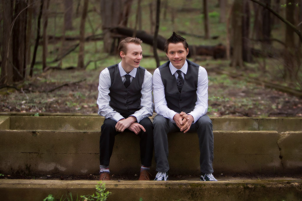 Chicago Senior Photographer 33 Twin brothers photographed during their high school senior session showcasing their similarities and difference