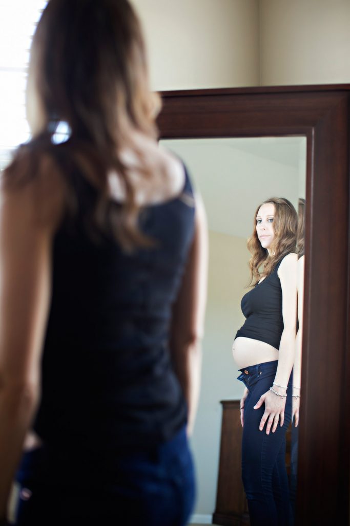 Pregnancy photos at home in Chicagoland by Marmalade Photography