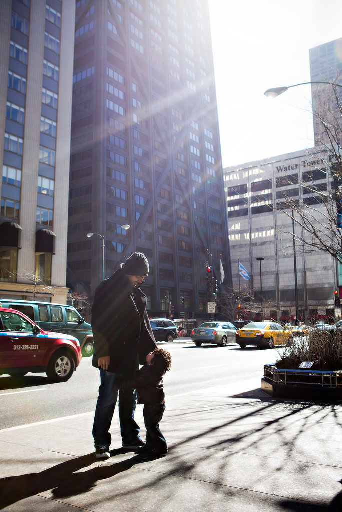 FAQ 15 Michigan Avenue family photo session image with dad and son by Marmalade Photography